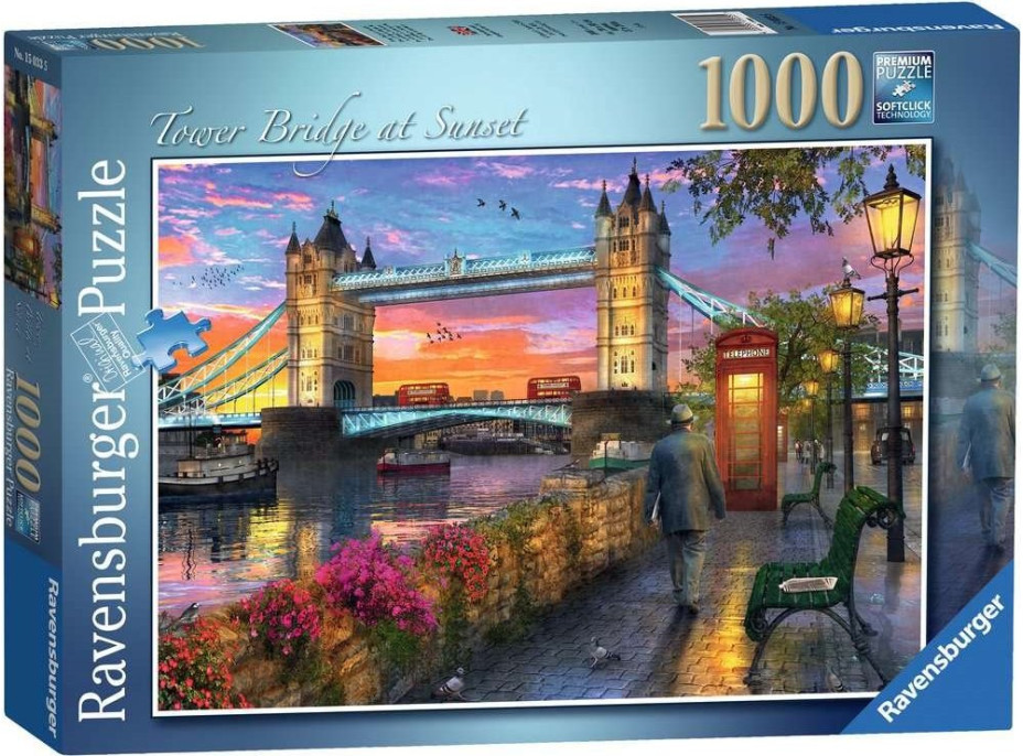 RAVENSBURGER Puzzle Západ slnka nad Tower Bridge 1000 dielikov