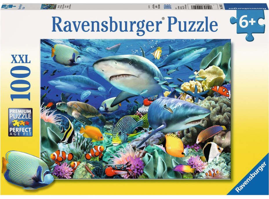 RAVENSBURGER Puzzle Žraločí útes XXL 100 dielikov