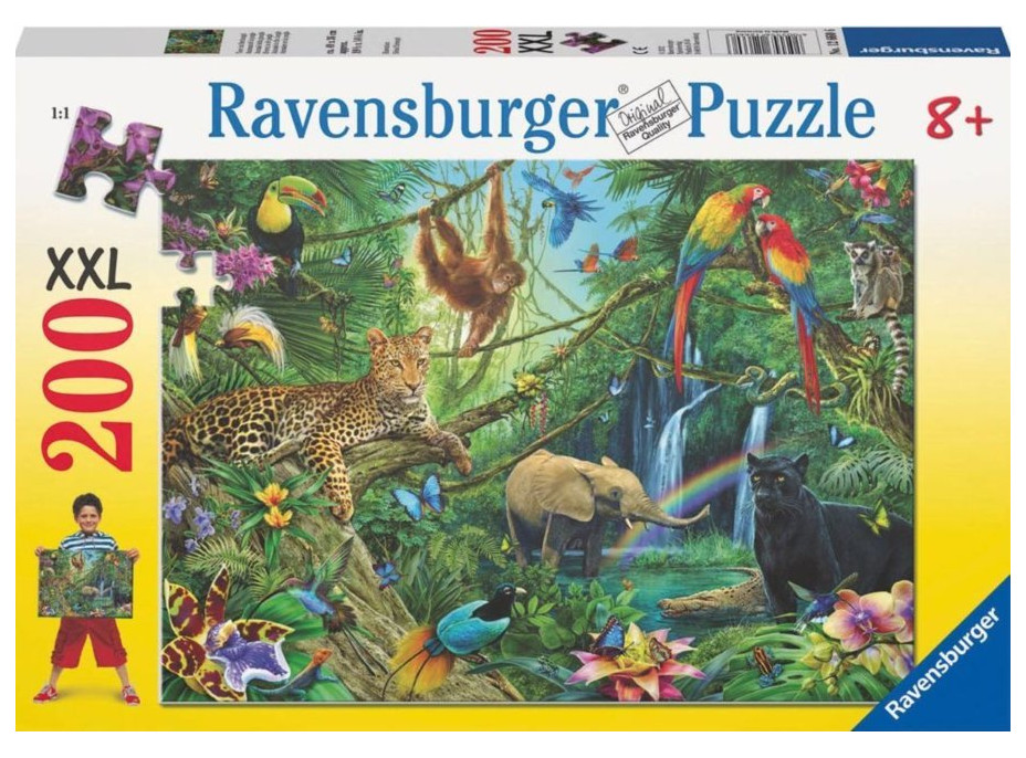 RAVENSBURGER Puzzle Zvieratá v džungli XXL 200 dielikov