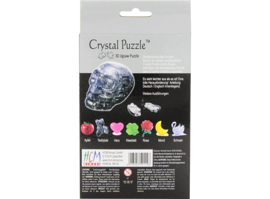 HCM KINZEL 3D Crystal puzzle Lebka 49 dielikov