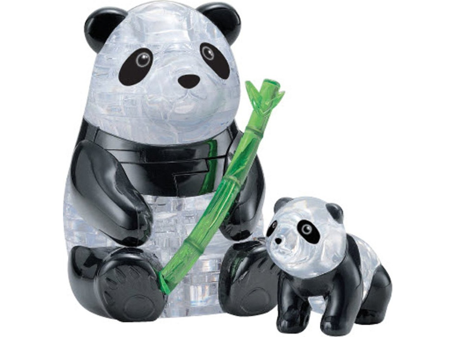 HCM KINZEL 3D Crystal puzzle Panda s mláďaťom 51 dielikov