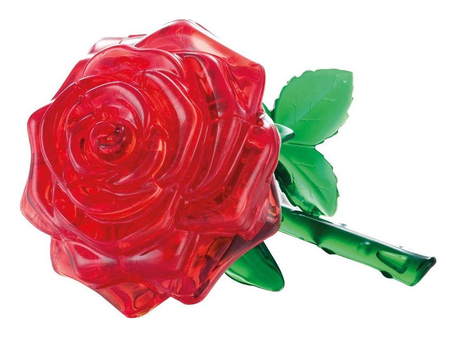 HCM KINZEL 3D Crystal puzzle Ruža červená 44 dielikov
