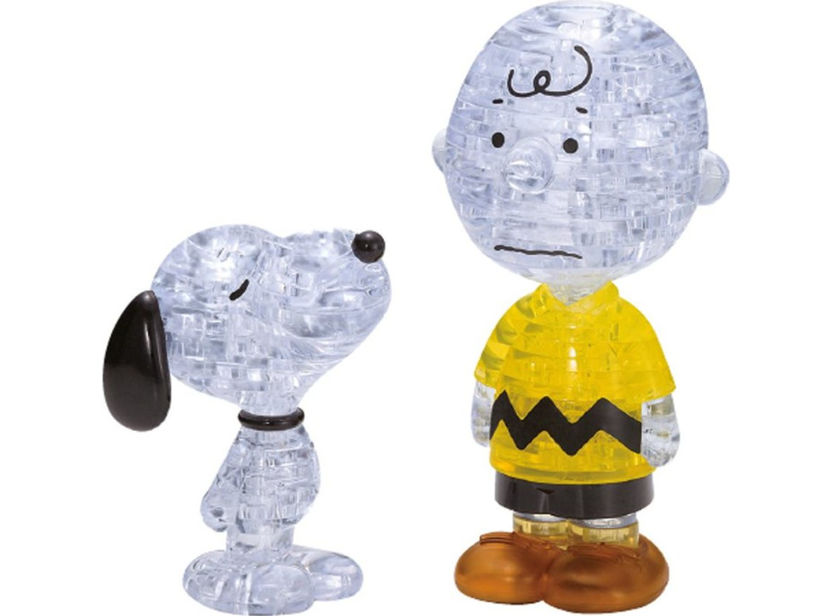 HCM KINZEL 3D Crystal puzzle Snoopy a Charlie Brown 77 dielikov