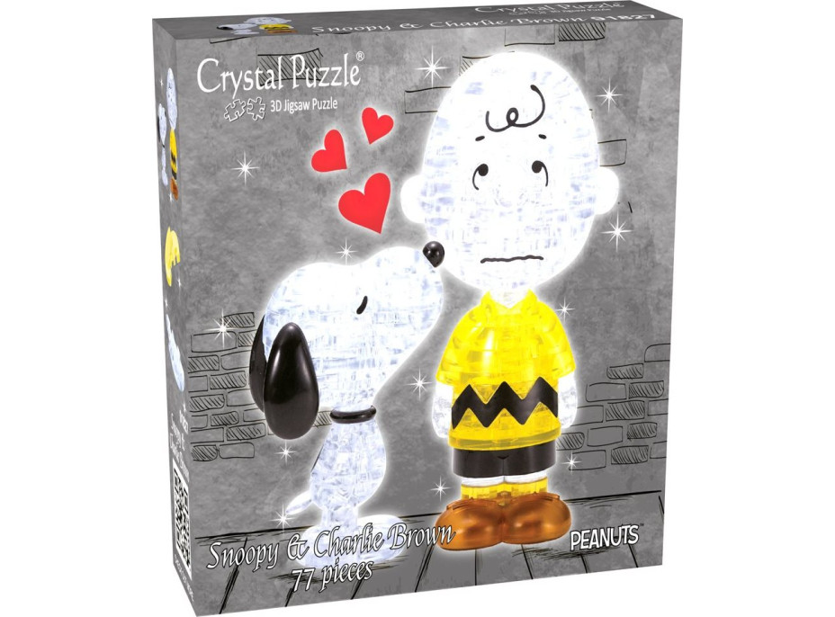 HCM KINZEL 3D Crystal puzzle Snoopy a Charlie Brown 77 dielikov