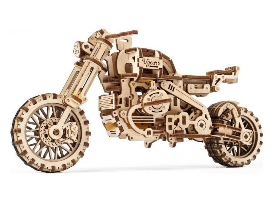 UGEARS 3D puzzle Motorka so sajdkárou 380 dielikov