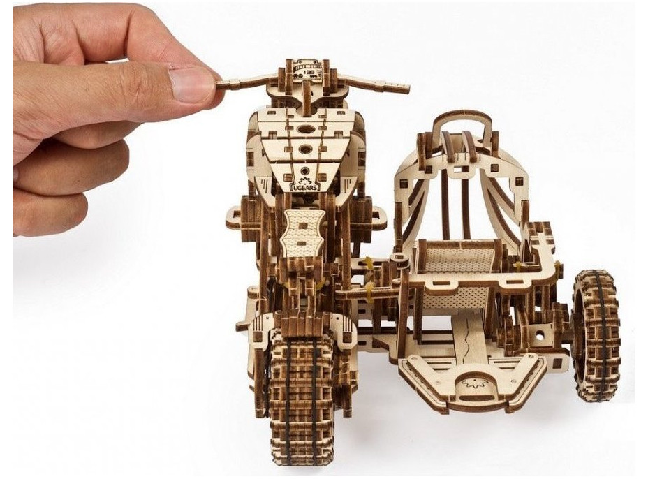 UGEARS 3D puzzle Motorka so sajdkárou 380 dielikov