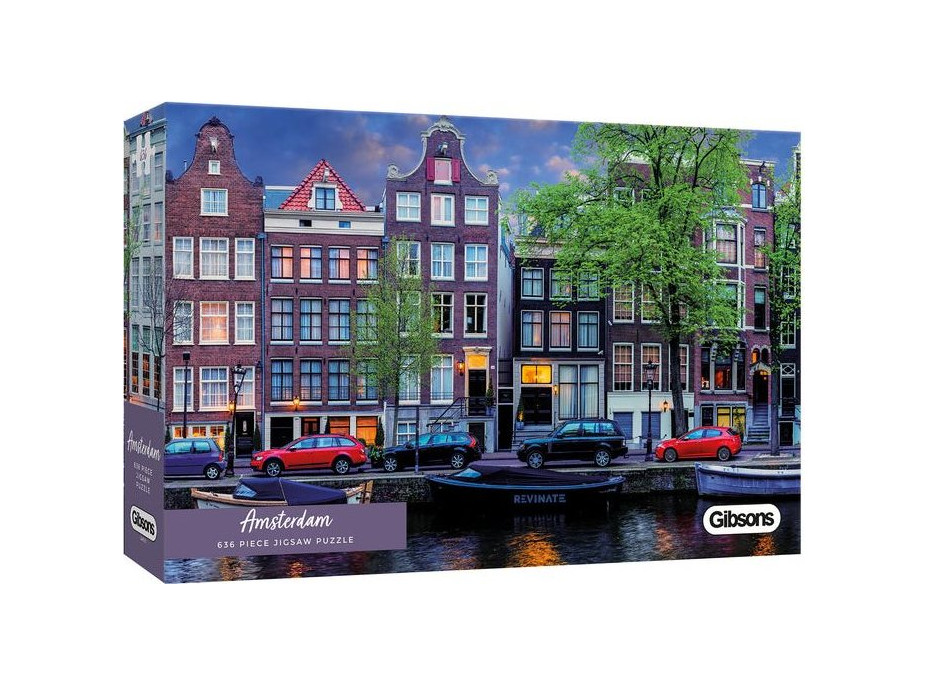 GIBSONS Panoramatické puzzle Amsterdam 636 dielikov