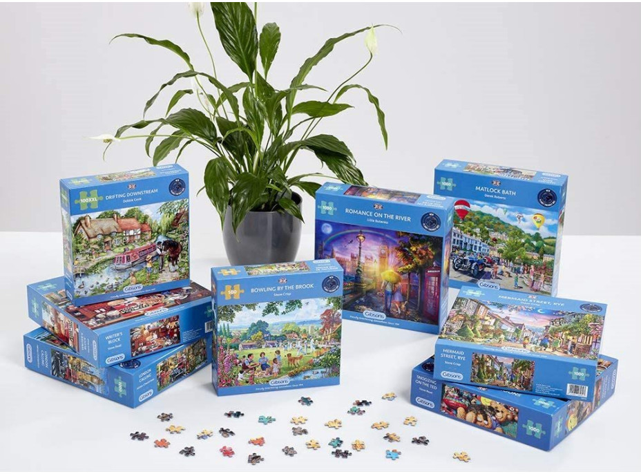 GIBSONS Panoramatické puzzle Kačacia farma 636 dielikov