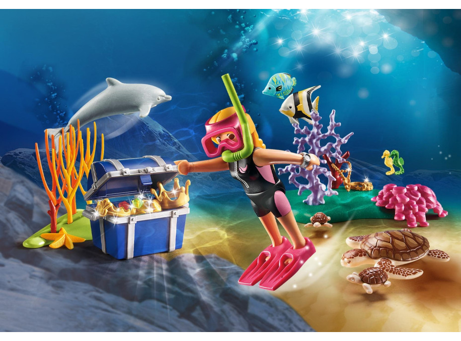 PLAYMOBIL® Family Fun 70678 Darčekový set Potápačka s pokladom