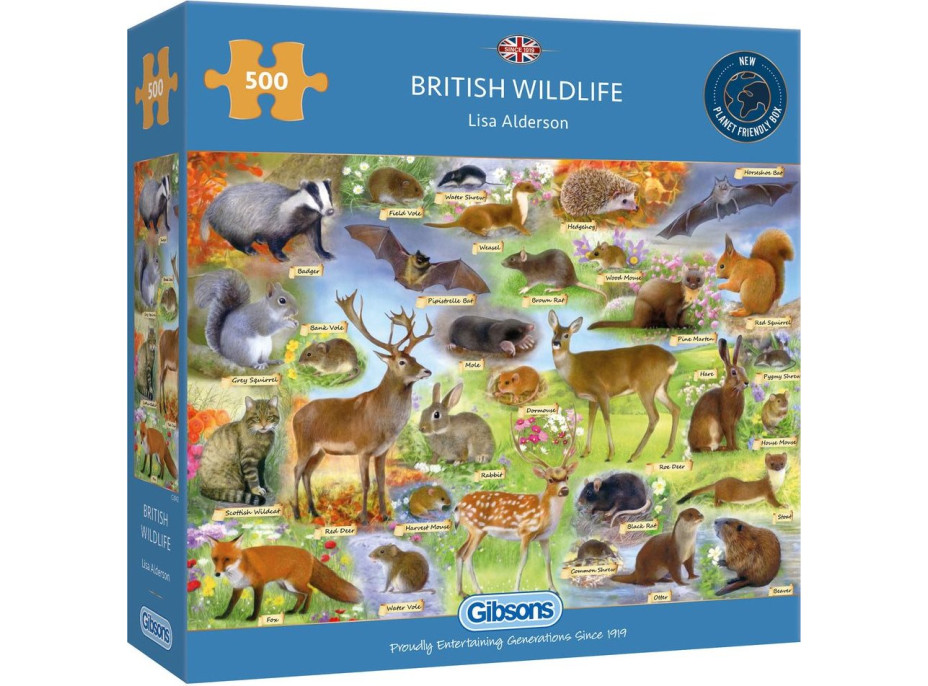 GIBSONS Puzzle Britská divočina 500 dielikov