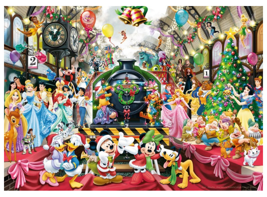 RAVENSBURGER Puzzle Disney vianočný vlak 1000 dielikov