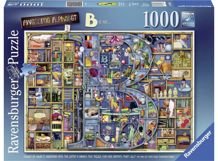 RAVENSBURGER Puzzle Úžasná abeceda - písmeno B 1000 dielikov