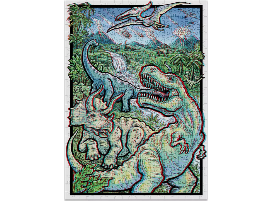 CLOUDBERRIES Puzzle Dinosaurs 3D s okuliarmi 500 dielikov