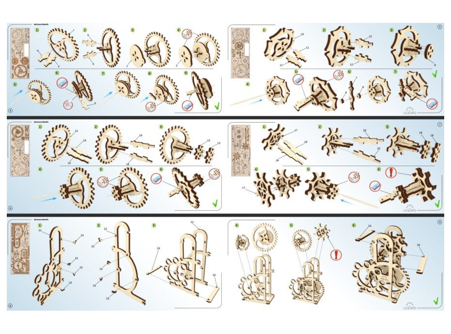 UGEARS 3D puzzle Dynamometer 48 dielikov