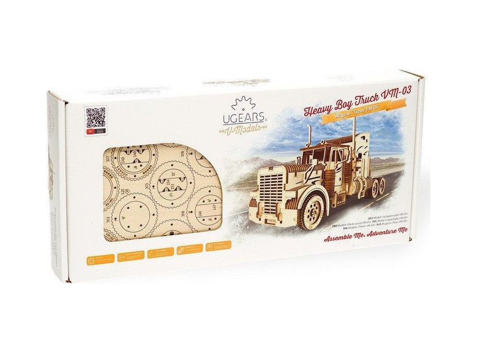 UGEARS 3D puzzle Heavy Boy kamión VM-03, 541 dielikov