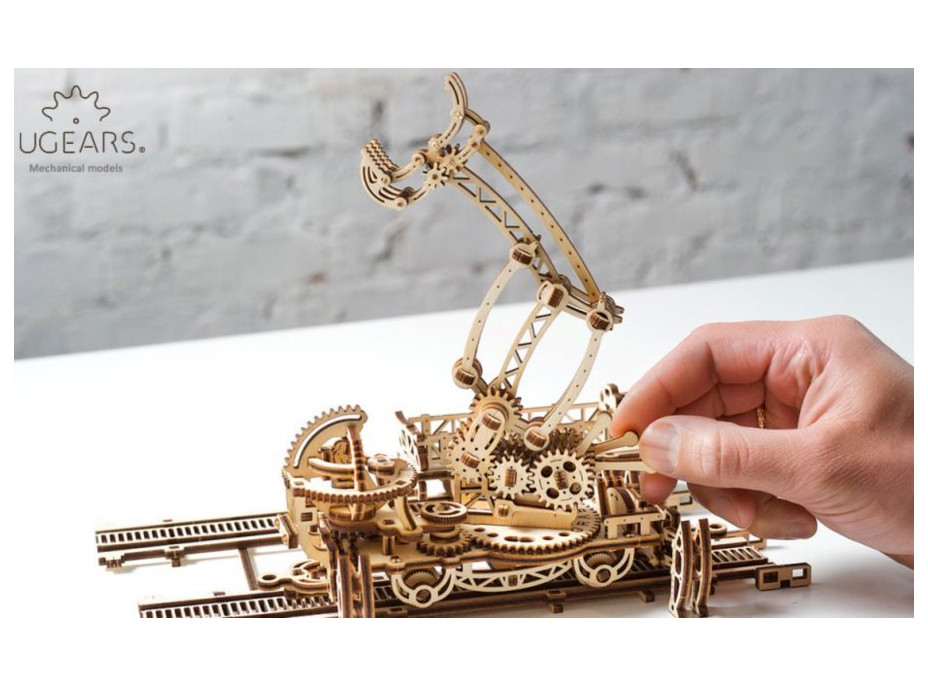 UGEARS 3D puzzle Železničný žeriav - manipulátor 354 dielikov