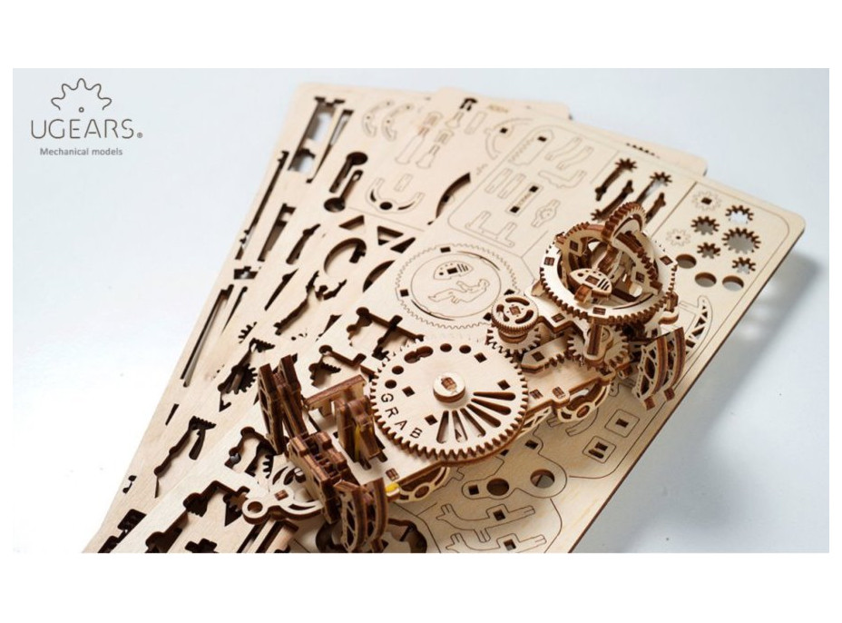 UGEARS 3D puzzle Železničný žeriav - manipulátor 354 dielikov