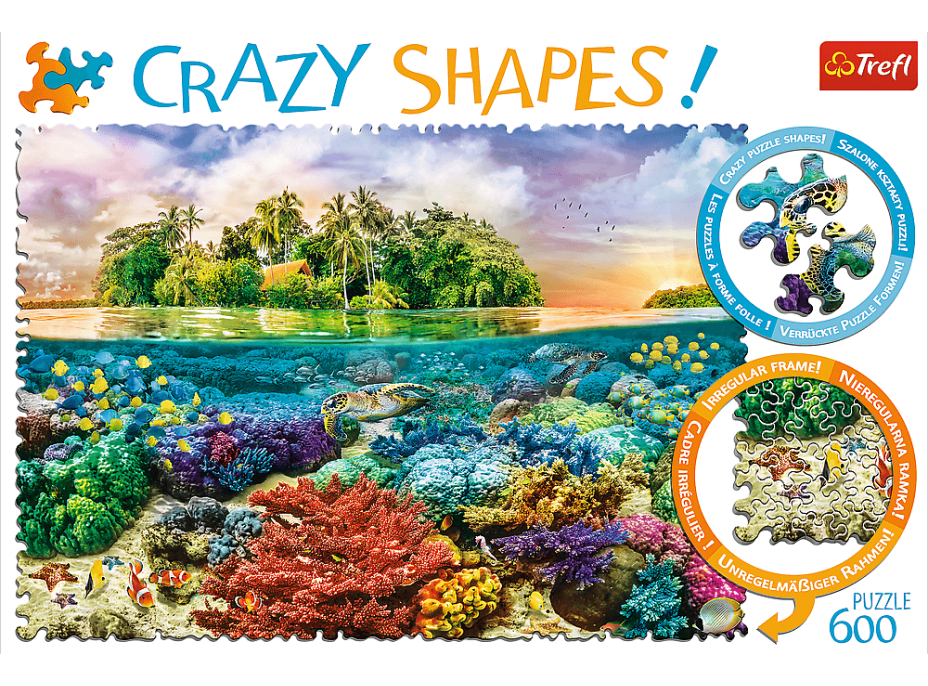 TREFL Crazy Shapes puzzle Tropický ostrov 600 dielikov