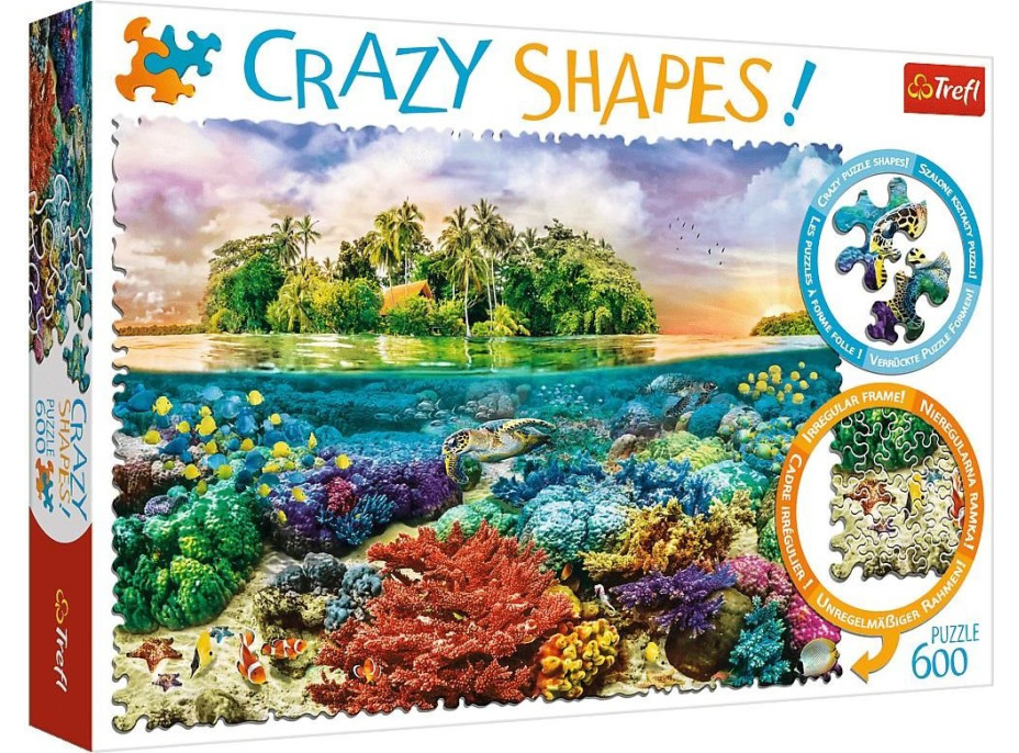 TREFL Crazy Shapes puzzle Tropický ostrov 600 dielikov