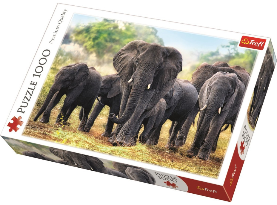 TREFL Puzzle Africkí slony 1000 dielikov