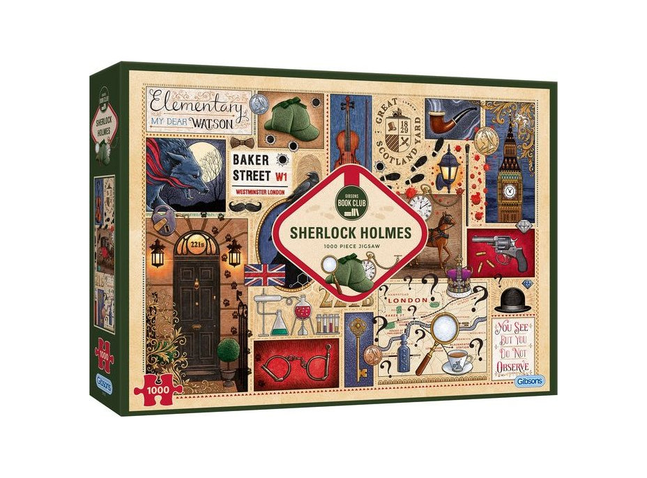 GIBSONS Puzzle Knižný klub: Sherlock Holmes 1000 dielikov