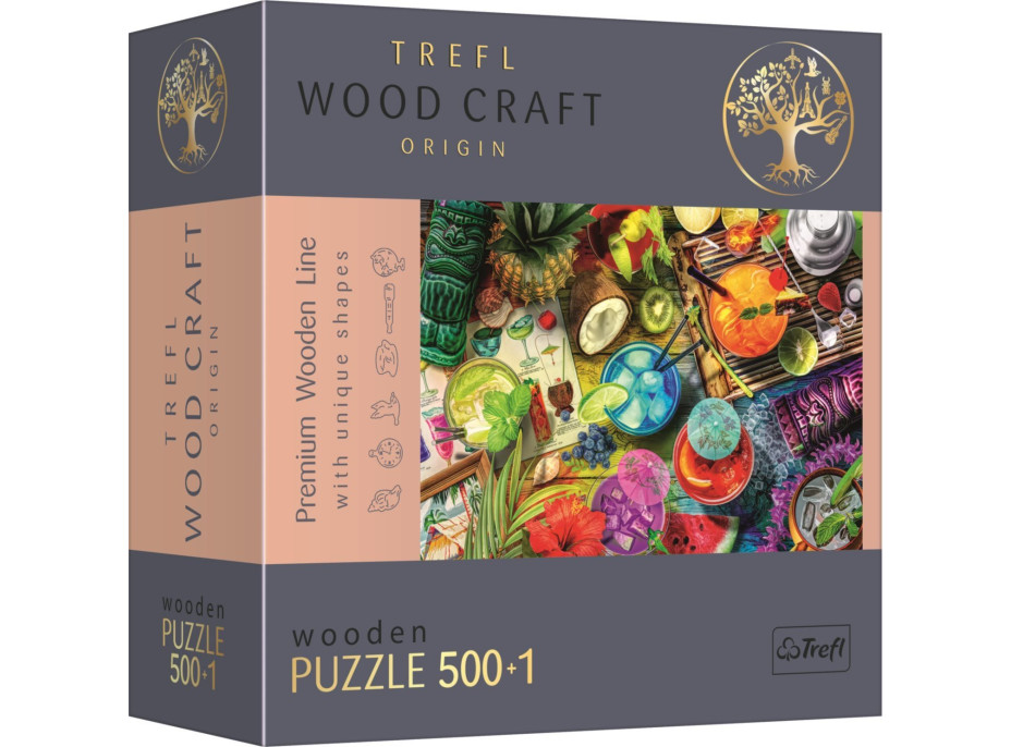 TREFL Wood Craft Origin puzzle Farebné koktaily 501 dielikov