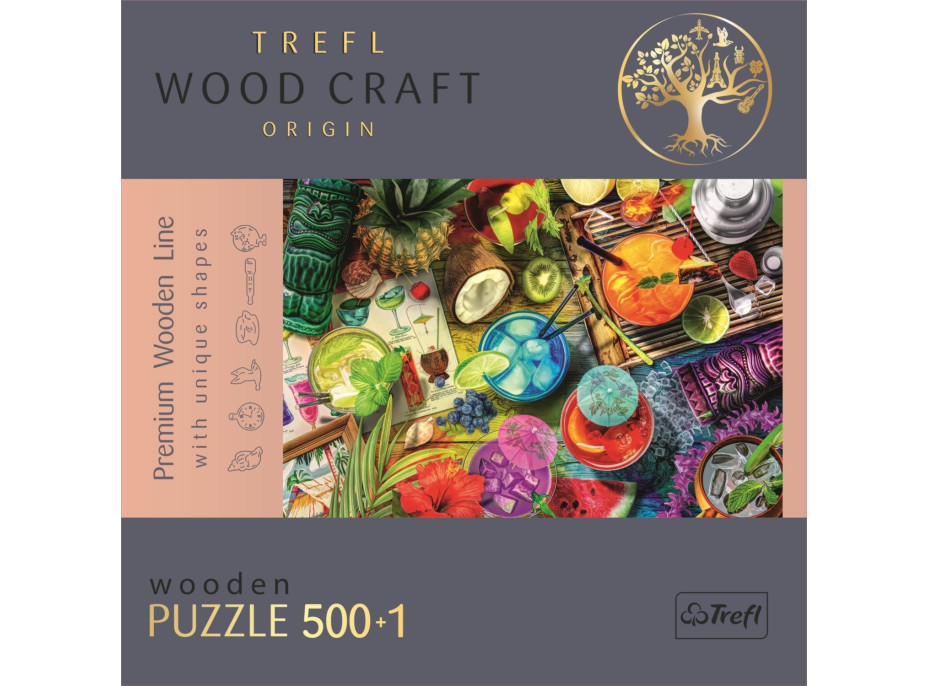 TREFL Wood Craft Origin puzzle Farebné koktaily 501 dielikov