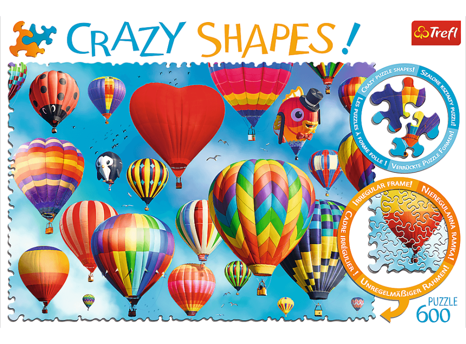 TREFL Crazy Shapes puzzle Farebné balóny 600 dielikov