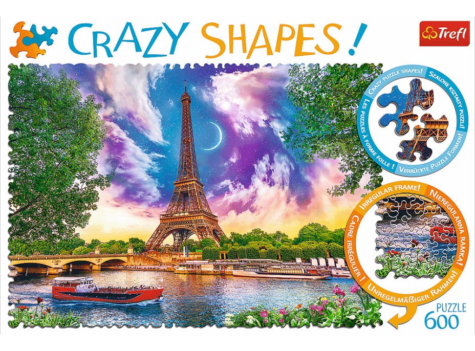 TREFL Crazy Shapes puzzle Obloha nad Parížom 600 dielikov