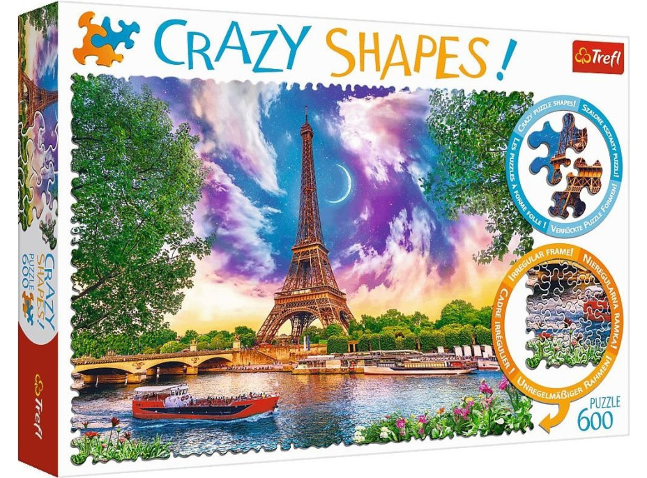 TREFL Crazy Shapes puzzle Obloha nad Parížom 600 dielikov