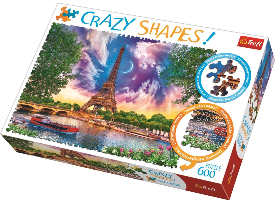 TREFL Crazy Shapes puzzle Obloha nad Parížom 600 dielikov