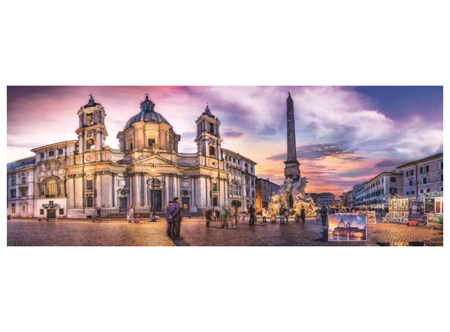 TREFL Panoramatické puzzle Piazza Navona, Rím 500 dielikov