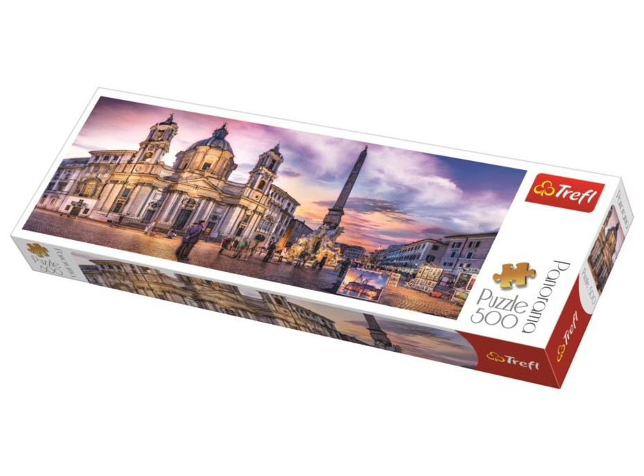 TREFL Panoramatické puzzle Piazza Navona, Rím 500 dielikov