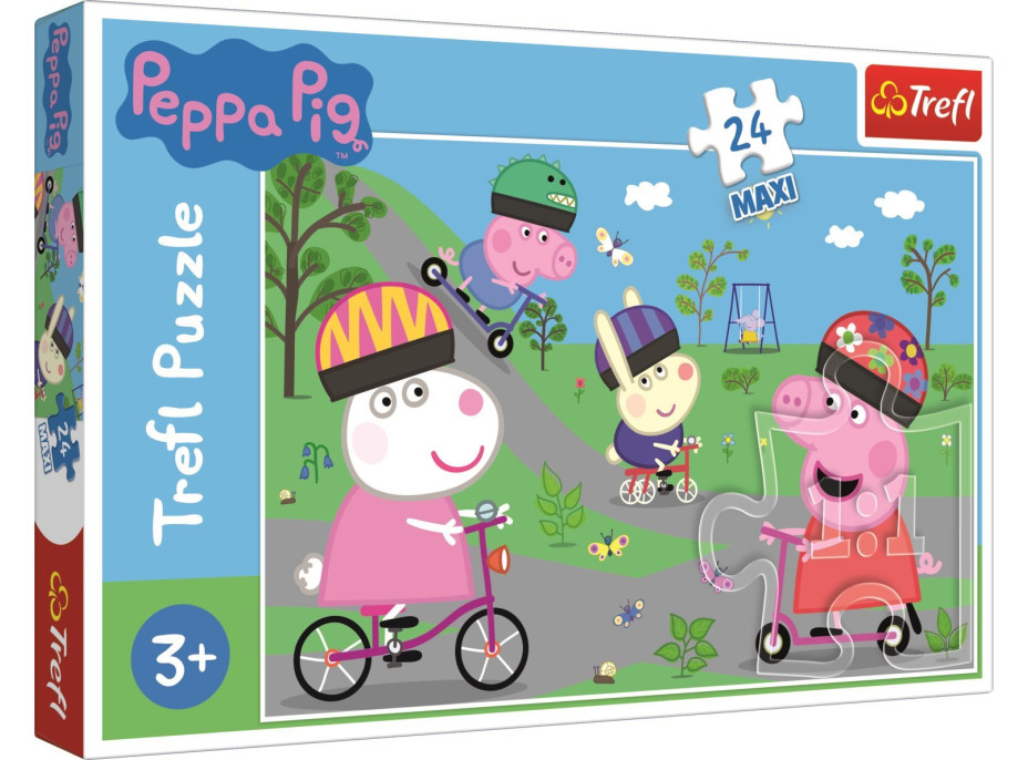 TREFL Puzzle Prasiatko Peppa: Aktívny deň MAXI 24 dielikov