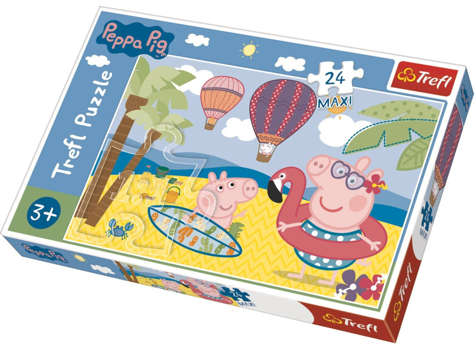 TREFL Puzzle Prasiatko Peppa: Prázdniny MAXI 24 dielikov