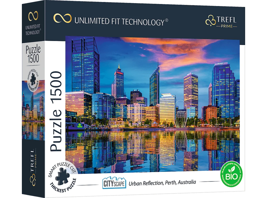 TREFL Puzzle UFT Cityscape: Odraz mesta Perth, Austrália 1500 dielikov