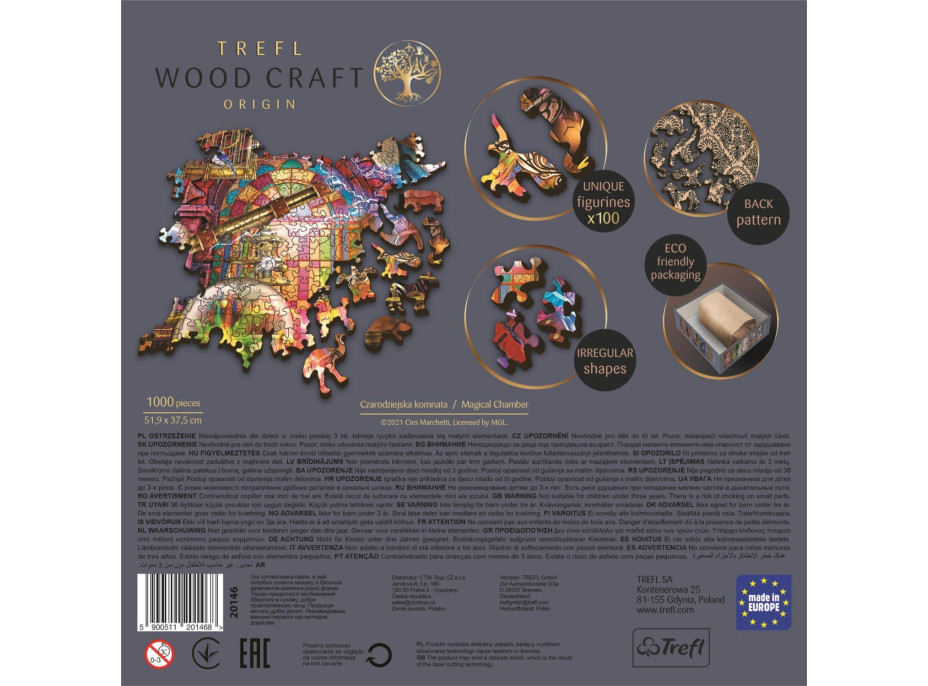 TREFL Wood Craft Origin puzzle Čarovná komnata 1000 dielikov