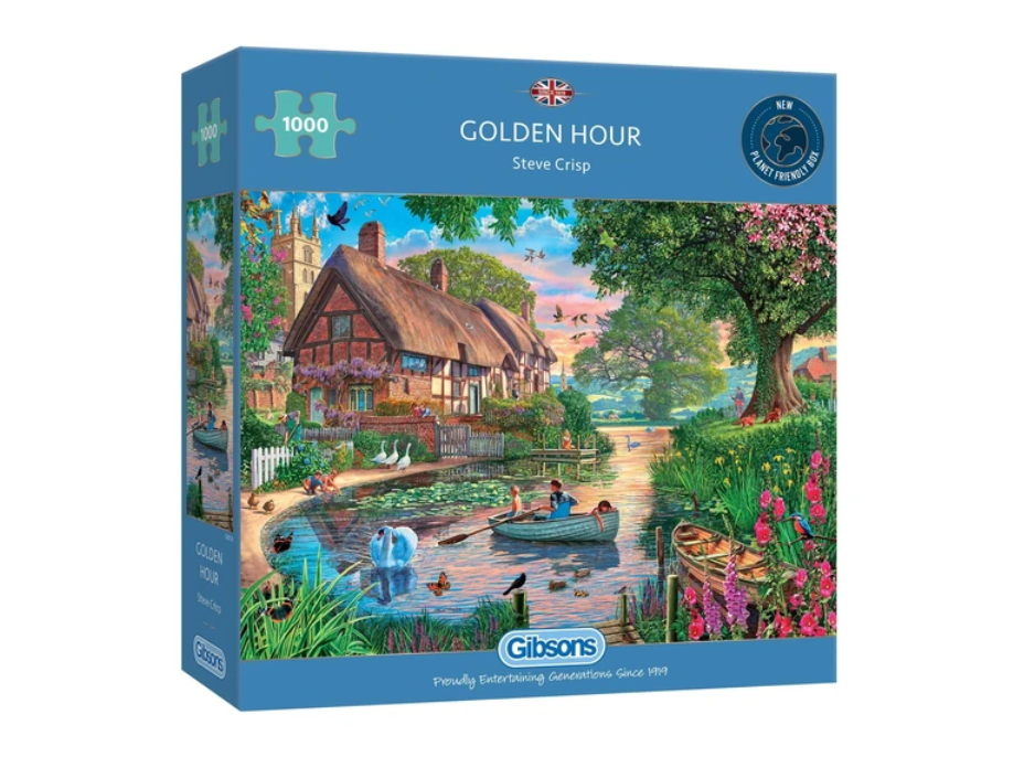 GIBSONS Puzzle Zlatá hodina 1000 dielikov