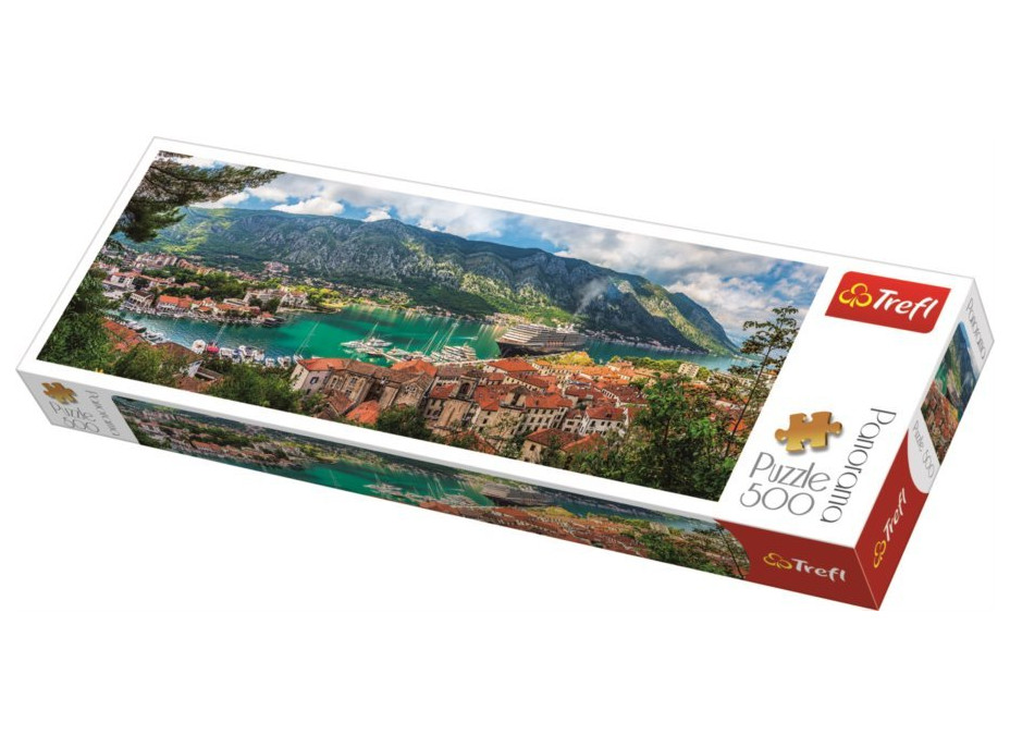 TREFL Panoramatické puzzle Kotor, Čierna Hora 500 dielikov