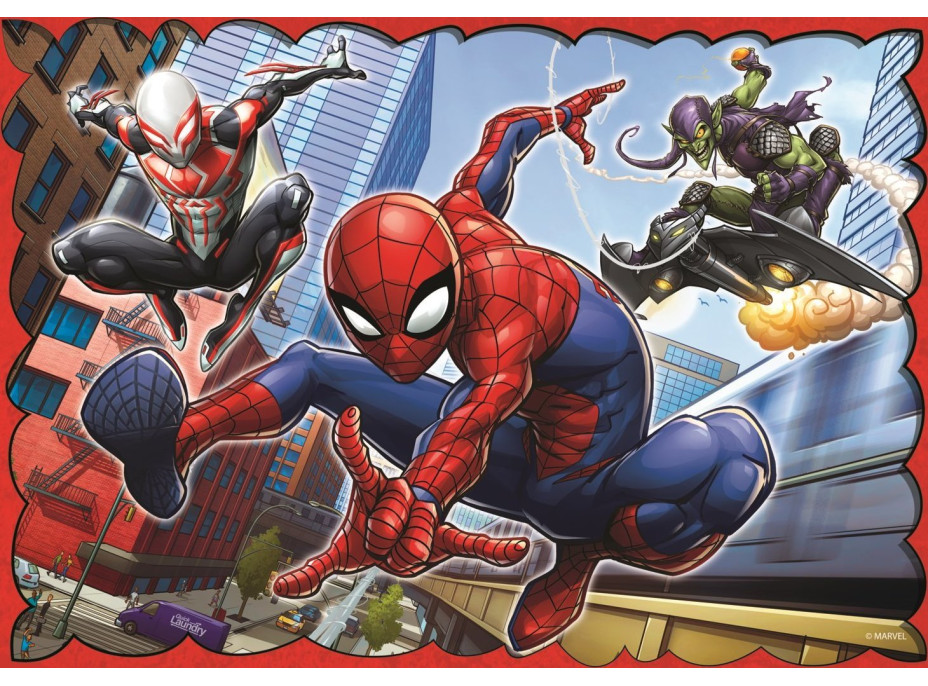 TREFL Puzzle Hrdinný Spiderman 4v1 (35,48,54,70 dielikov)