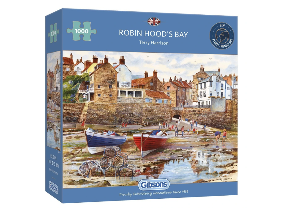 GIBSONS Puzzle Robin Hood&#39;s Bay, North Yorkshire 1000 dielikov