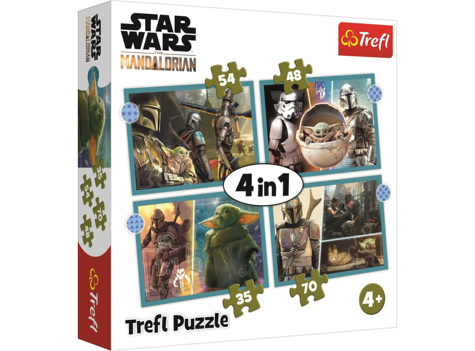 TREFL Puzzle Star Wars: Mandalorian 4v1 (35,48,54,70 dielikov)