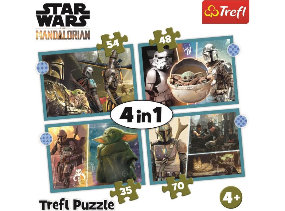 TREFL Puzzle Star Wars: Mandalorian 4v1 (35,48,54,70 dielikov)