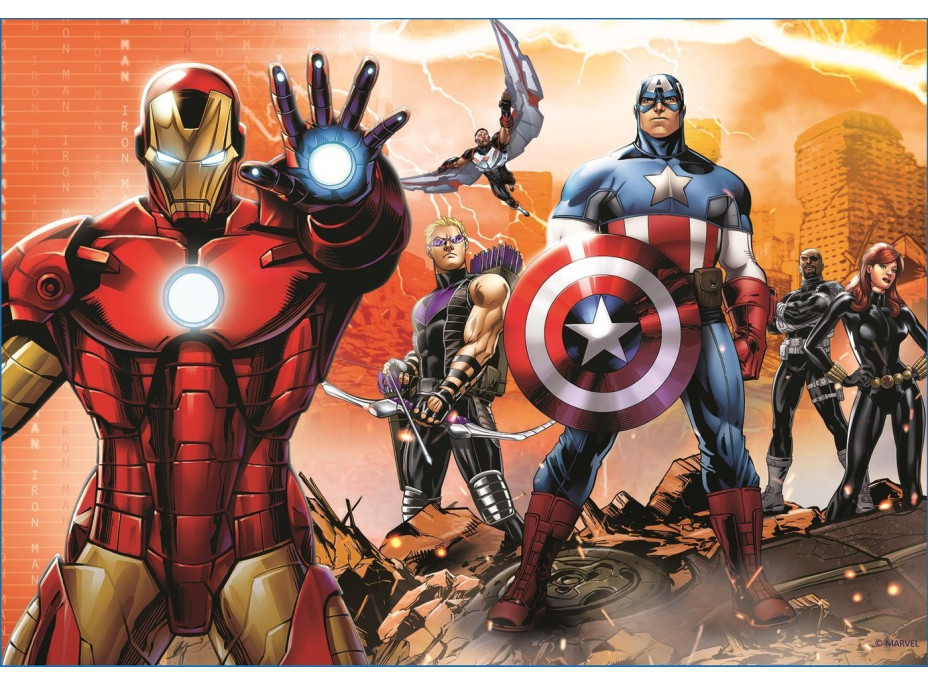 TREFL Puzzle Statočné Avengers 4v1 (35,48,54,70 dielikov)