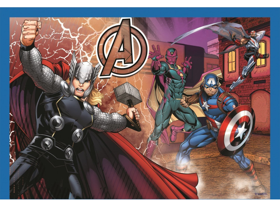 TREFL Puzzle Statočné Avengers 4v1 (35,48,54,70 dielikov)