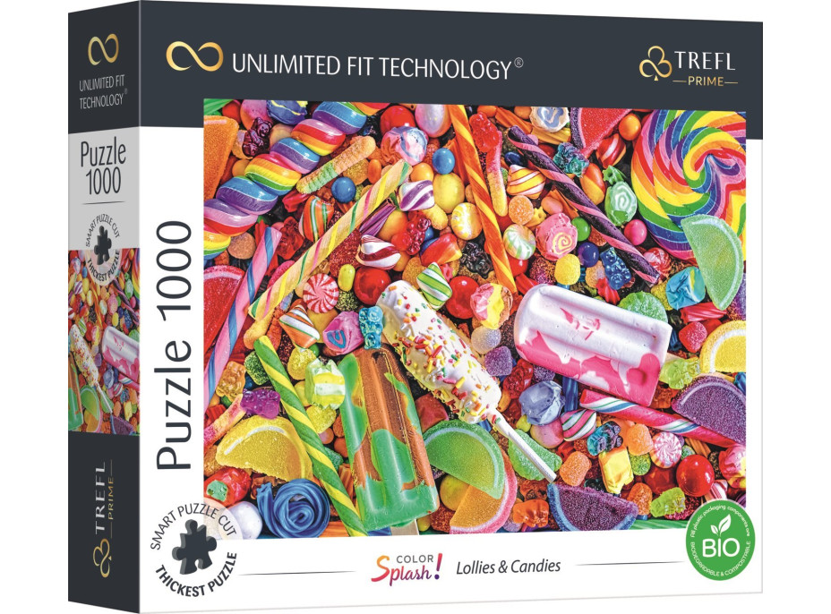 TREFL Puzzle UFT Color Splash: Lízanky a cukrovinky 1000 dielikov