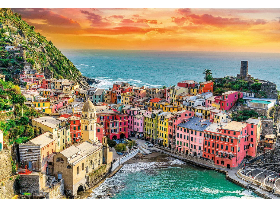 TREFL Puzzle UFT Romantic Sunset: Vernazza, Liguria, Taliansko 1500 dielikov
