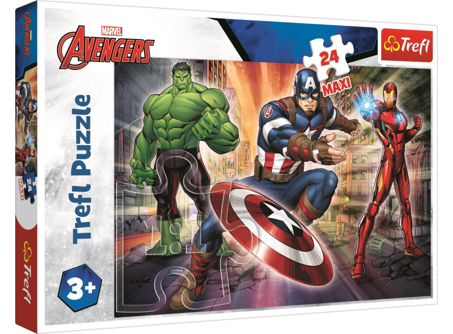 TREFL Puzzle Vo svete Avengers MAXI 24 dielikov