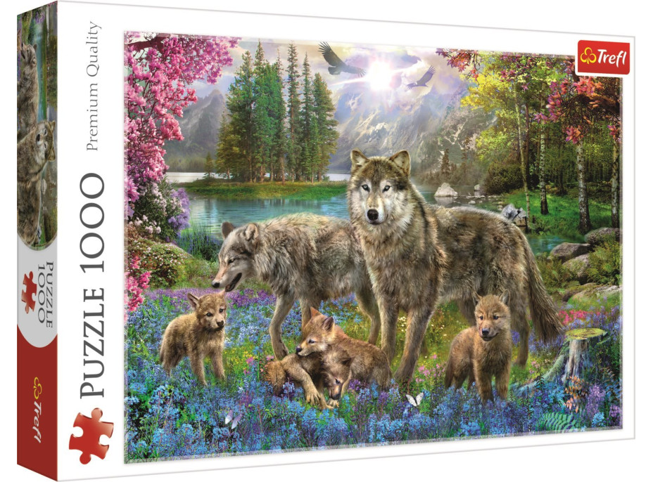 TREFL Puzzle Vlčia rodina 1000 dielikov