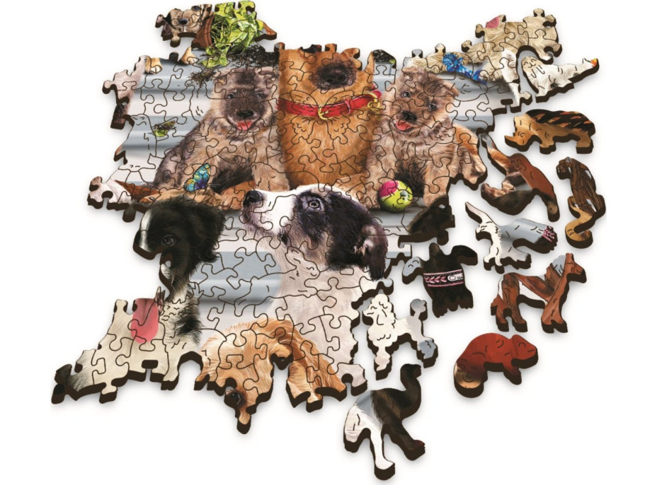 TREFL Wood Craft Origin puzzle Psie priateľstvo 1000 dielikov